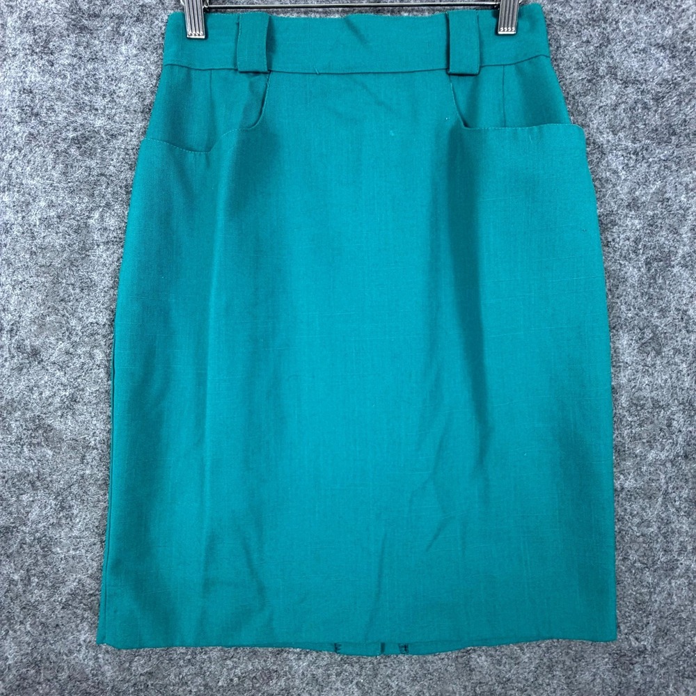 Vintage Daily Habit New York Spitalnick Pencil Skirt Womens 11 Blue Office